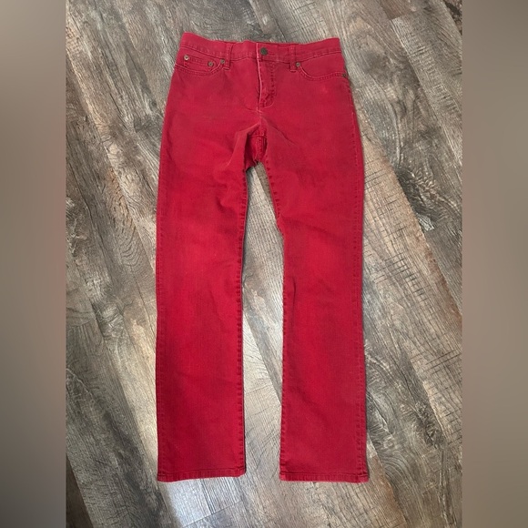 Lauren Ralph Lauren Red Jeans Women 6 Modern Straight - Picture 3 of 10